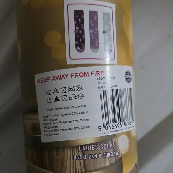 Chardonnay Ladies Socks 3 Pack - Cream - Picture 8 of 12